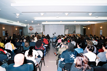 La sala durante l'intervento del Avv. Marcello Perillo
